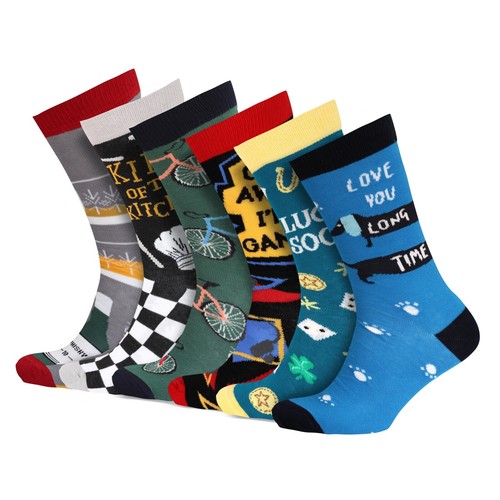 Mens 'Love You Long Time' Gift Socks from Sock Therapy by Smiling Faces - Picture 2 of 2