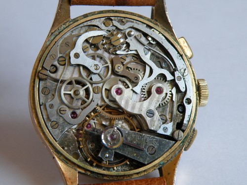 VIBREL-CHRONO-SÄULENRAD-VALJOUX 22-BITONALES ZIFFERBLATT-MECHANISCH BEARBEITET - Bild 5 von 12