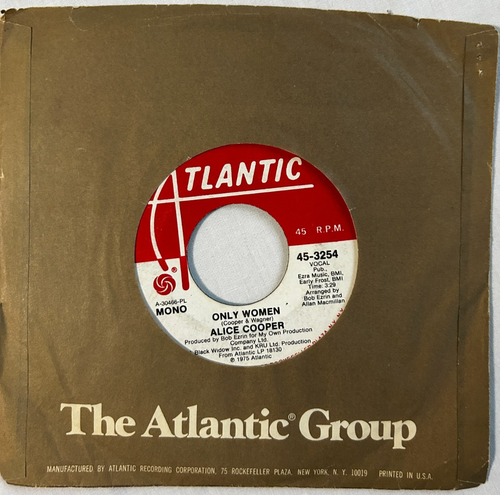 ALICE COOPER Only Women - 7" Atlantic OG Promo Press Mono/Stereo + Sleeve VG+ - Picture 2 of 6