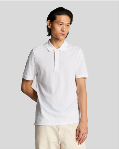 LYLE & SCOTT SUPERFINE TONAL POLO SHIRT/WHITE - 2XL DHL NEXT DAY - Picture 2 of 2
