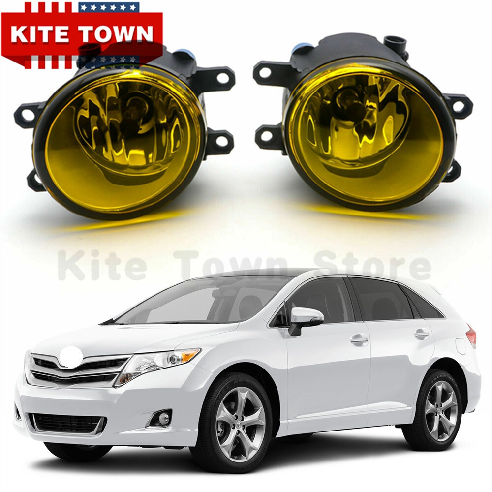 Pair Of Black Halogen Fog Lights With H11 Bulbs For Toyota & Lexus – Camry, Corolla, RAV4, Prius, RX350