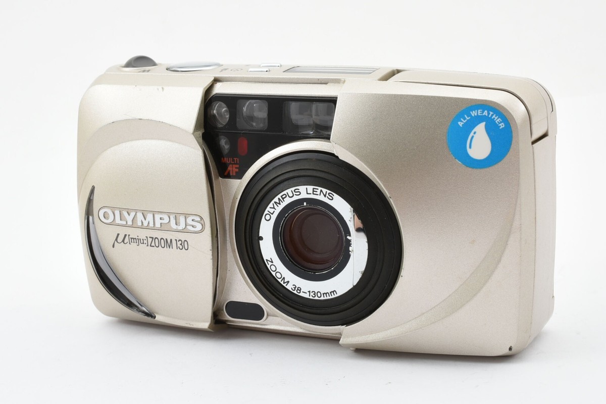 Olympus μ mju Zoom 130 Gold Point & Shoot 35mm Film Camera