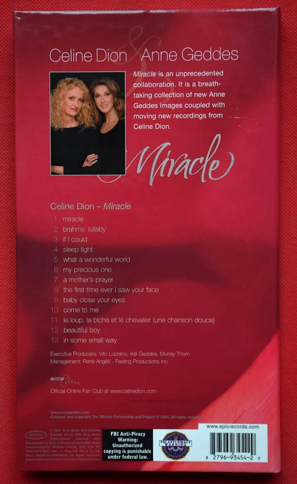 CELINE DION - MIRACLE – BOX SET - LIMITED EDITION - CD / DVD - CANADA - 2004 - Bild 4 von 4