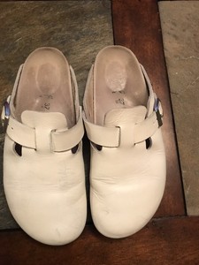 women's white leather mules