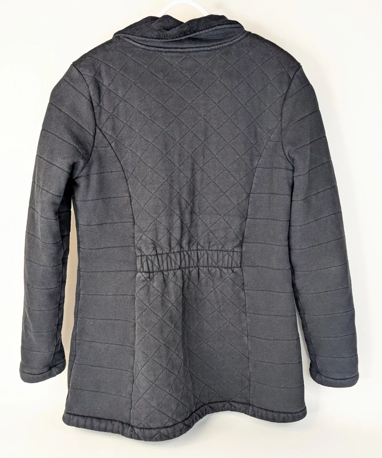 north-face quilted inner faux sherpa buttons jacket