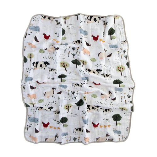Infant Blanket 100% Organic Cotton Breathable Warmth Comfort Portable Unisex - Picture 2 of 4