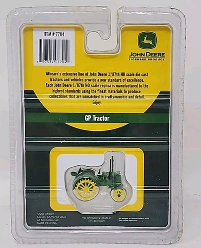 NEW Athearn Precision Diecast John Deere GP Tractor 1:87 Scale U279-11 - Picture 6 of 6