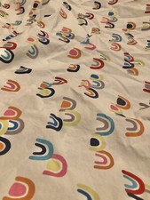 Pottery Barn Kids Modern Baby Crib Toddler Fitted Sheet Rainbow Cotton