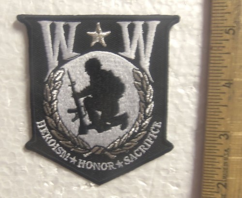 Wounded Warrior – Heroism * Honor * Sacrifice Embroidered Patch - Picture 2 of 9