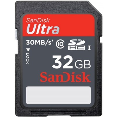 SANDISK ULTRA SDHC I CARD, 32GB, 200X, FULL HD VIDEO, WATER PROOF, 30 MB/S