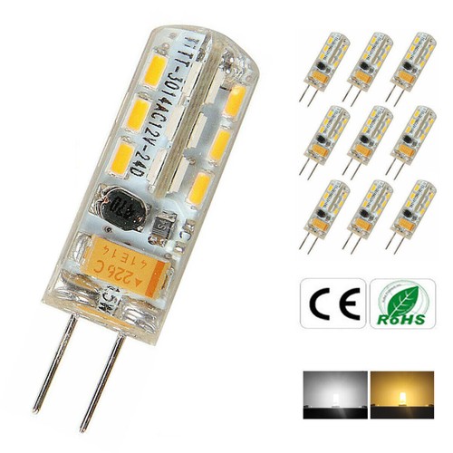 Led G4 Bulb Light Lamp Replace Halogen Dimmable 10Pcs Cool/Warm White 3W 12V SMD - Picture 2 of 10