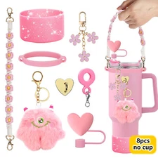 8PACK Accessories Decor Set for Stanley Cup 40 30oz Insulated Tumbler Travel Cup