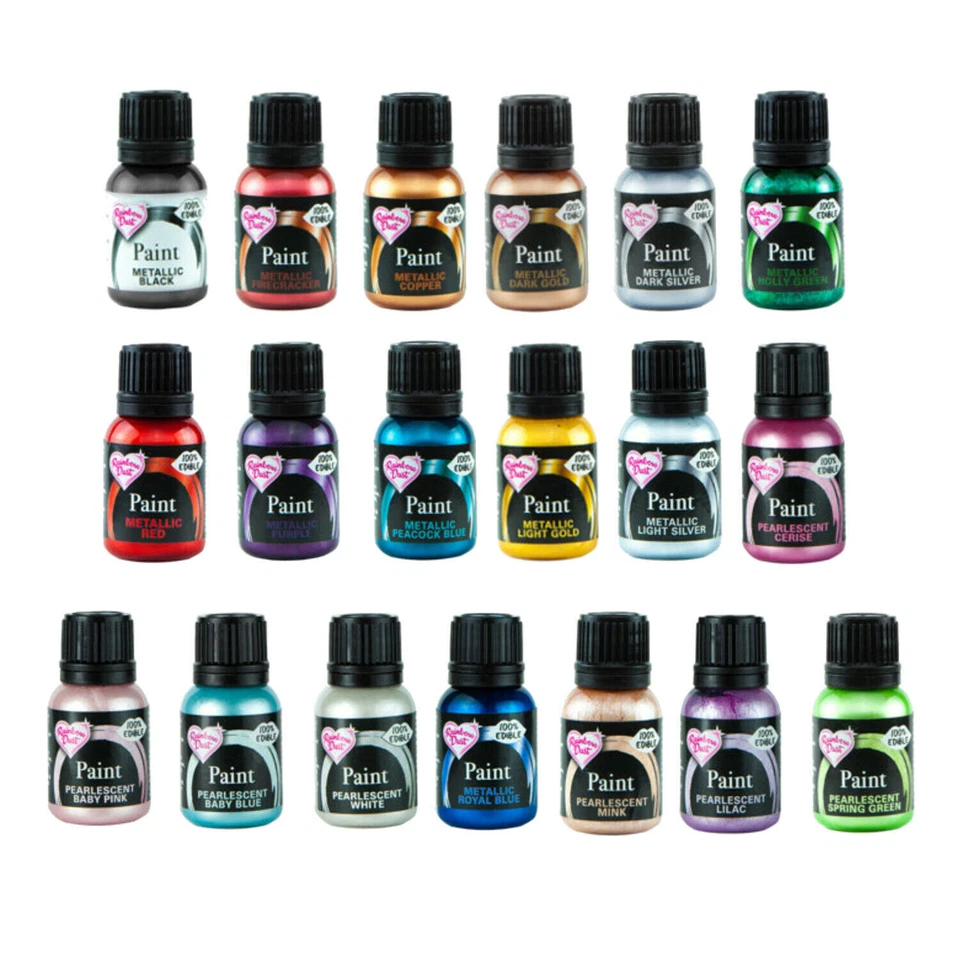 Rainbow Dust Edible Food Paint Cake. Metallic and Pearlescent. Pick Any 6 - Image 1 of 1