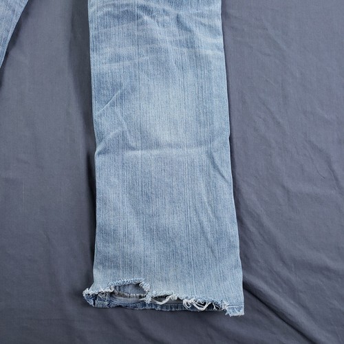 Big Star Jeans Mens 33R Blue Pioneer Bootcut Buckle Cowboy Workwear Distressed - Picture 14 of 23