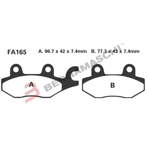 PASTIGLIE FRENI PER KAWASAKI ATV SUZUKI ANTERIORE EBC FA165TT ORGANICA MOTO - Foto 2 di 5