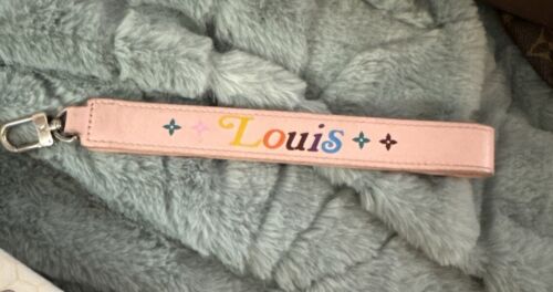 Louis Vuitton Pink Leather Colorful Wristlet Strap Only For New Wave Heart Bag