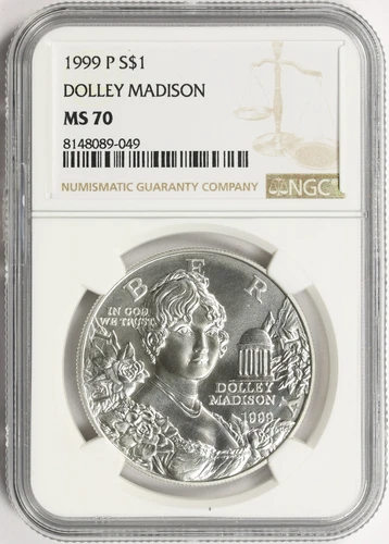 1999-P $1 Dolley Madison Commemorative Dollar NGC MS70