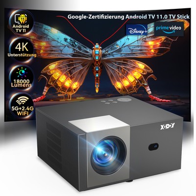 Real 4K Projektor 25000LMS 1080P Full HD Beamer WiFi LCD Heimkino HDMI Bluetooth