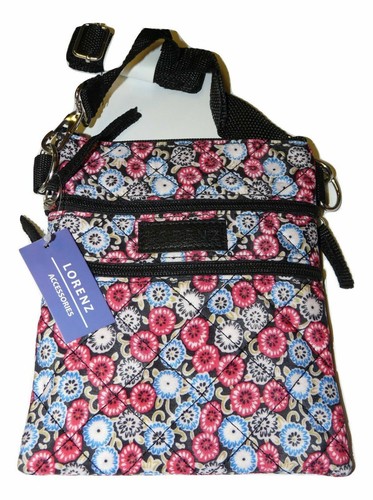 Lorenz Ladies Small cross body bag Pattern Polyester Quilted shoulder bag 2585 - Picture 20 of 20