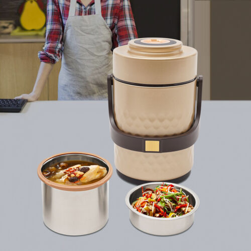 Portable Thermal Bento Lunch Box Insulated Lunch Container Stainless Steel