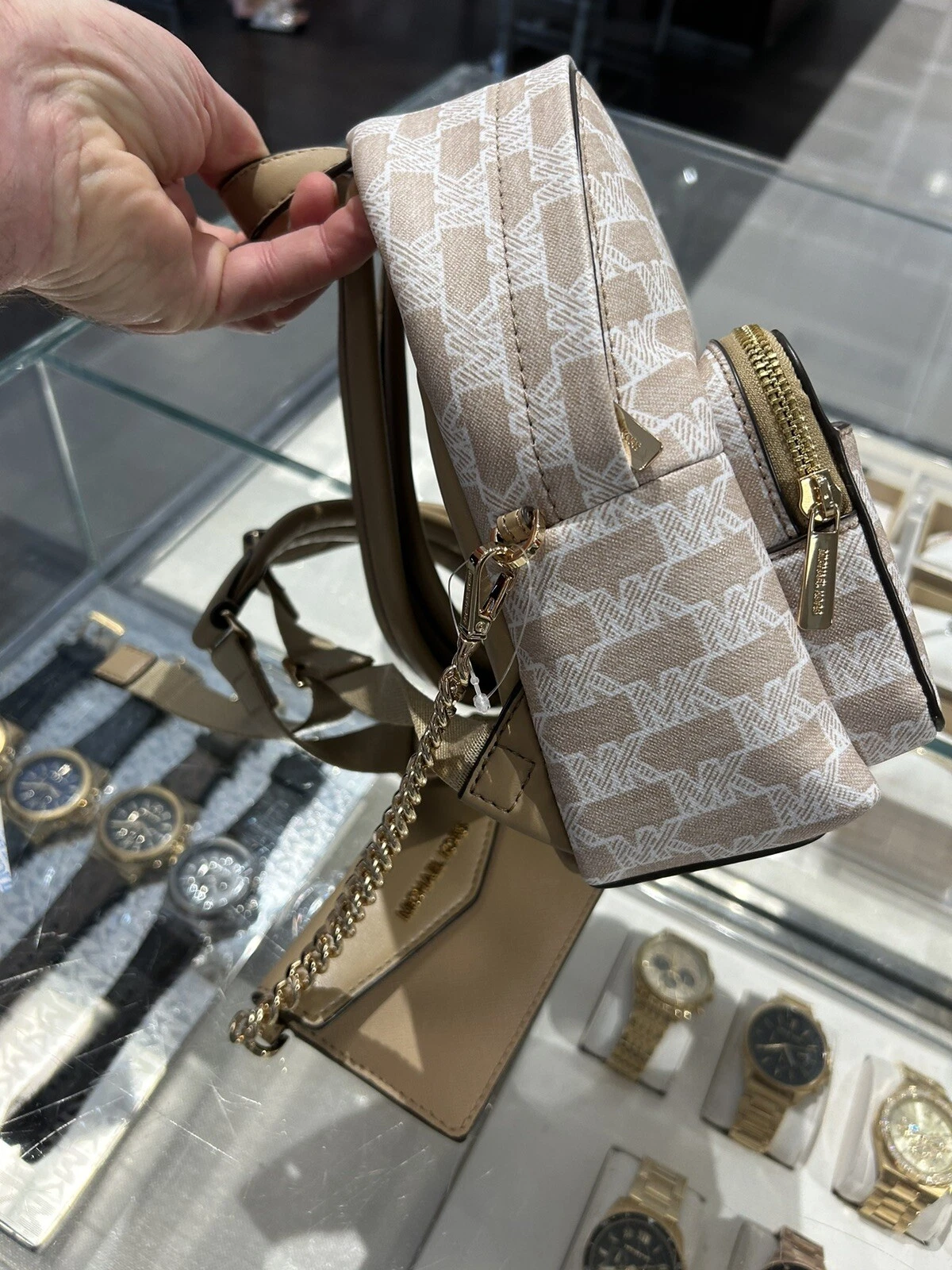 WANDLER Zaino scuola Michael Kors donna XS cammello mini borsa a tracolla borsa a tracolla borsa MK