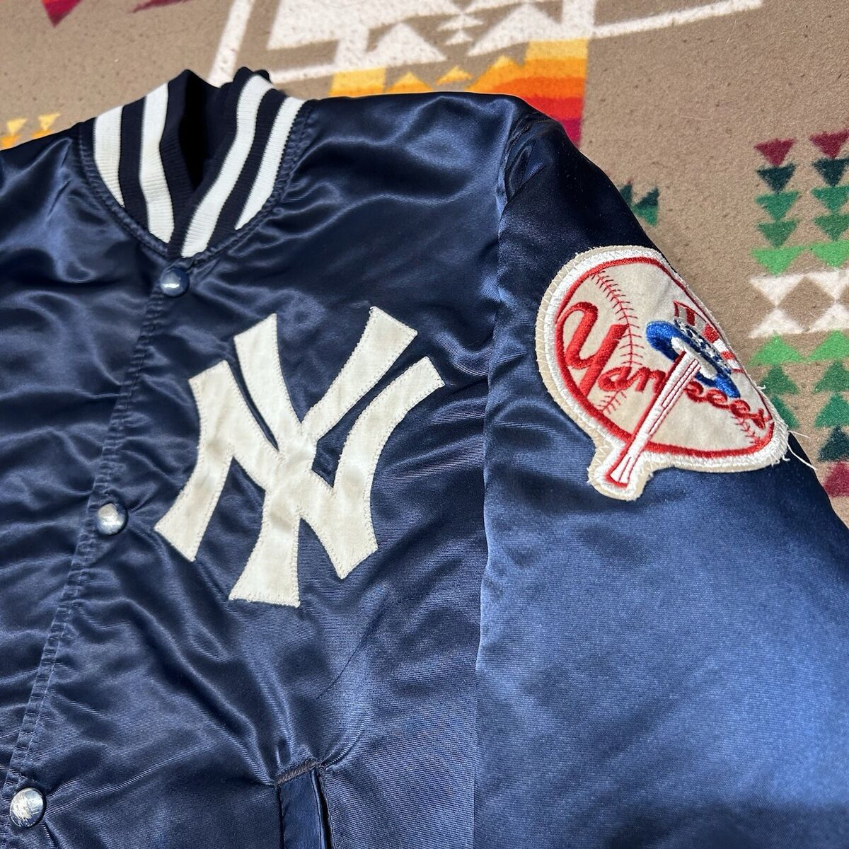 Vintage 90s Starter New York Yankees Satin Bomber Jacket