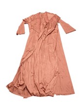 VTG JcPenny Loungewear Rust Butterfly Embroidery Nightgown Robe Set M Grannycore