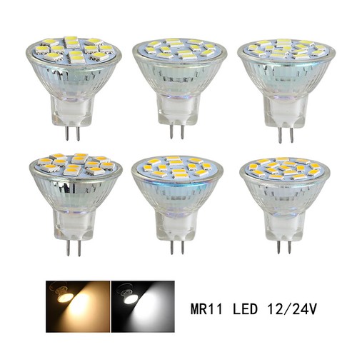 1X 10X MR11 GU4 LED Spotlight Bulb 12V 24V 3W Replace 30W Halogen SMD White Lamp - Picture 6 of 13