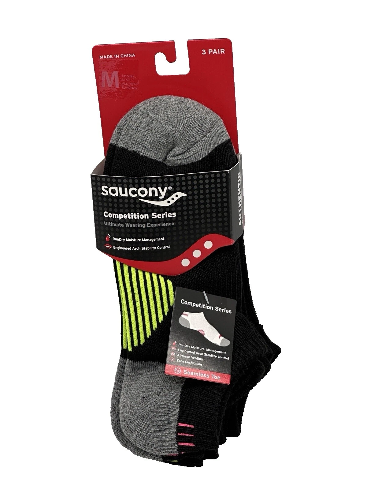 Saucony Calcetines a Rayas para mujeres
