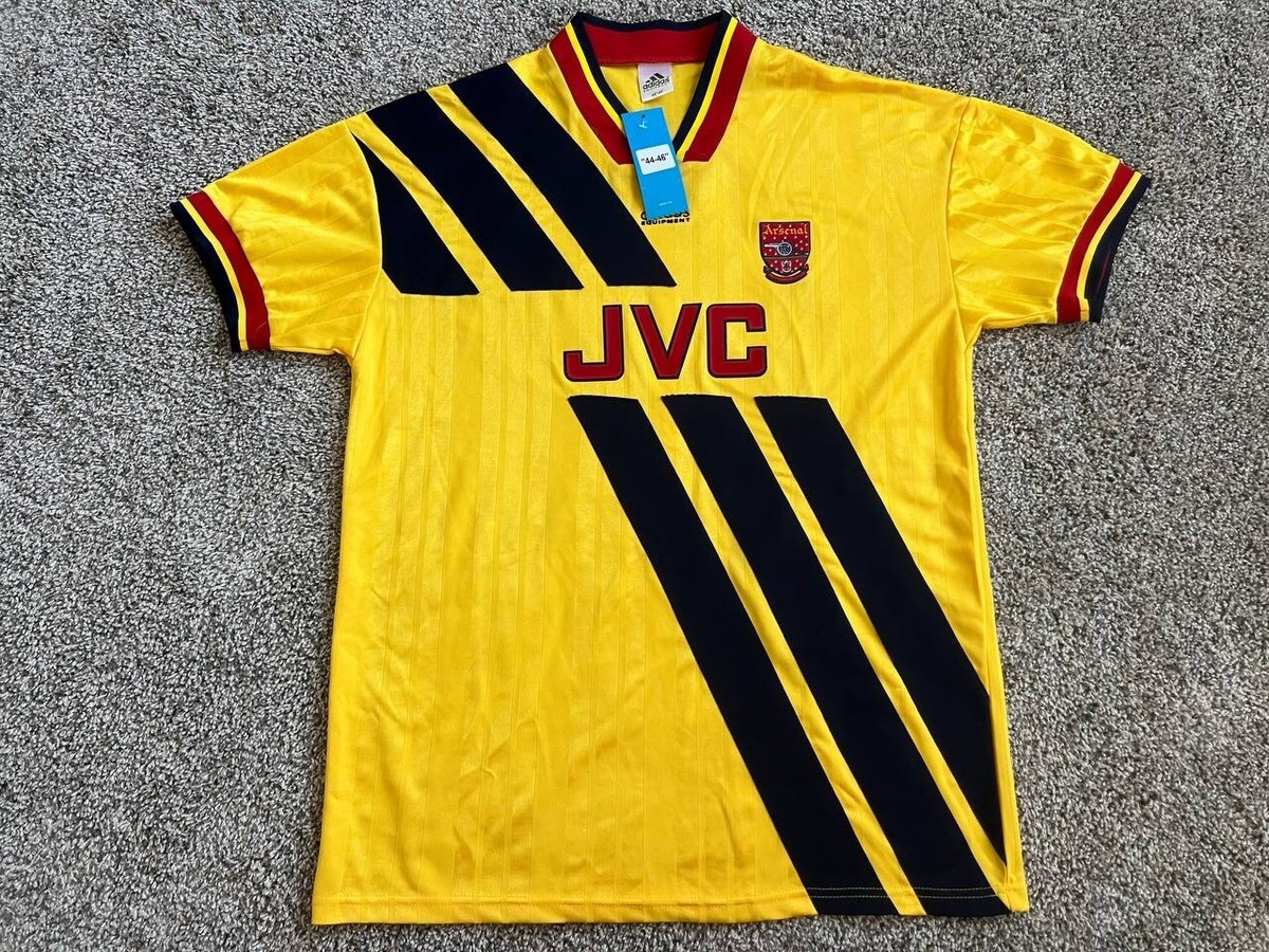 Arsenal 1993-94 Away Yellow JVC Player Version | eBay Arsenal 1993-94 Away Yellow JVC Player Version | eBay