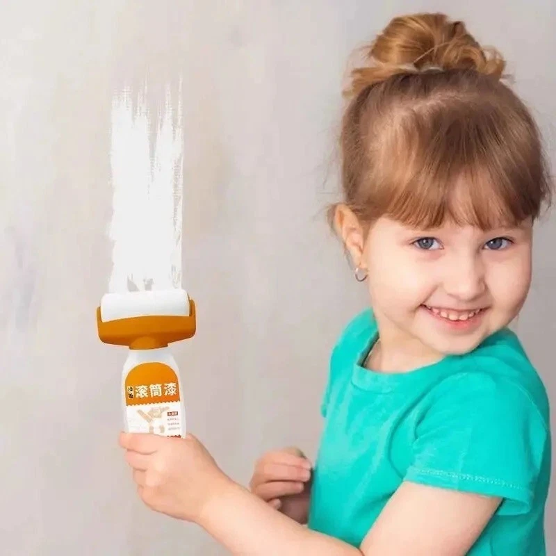 Rouleau Avec Peinture Blanc Pour Réparation Murale Brosse Finition Filet Mural - Photo 3/4