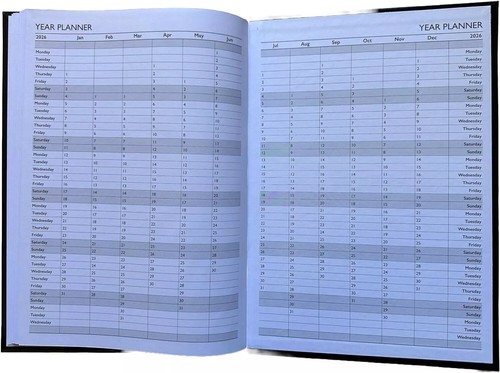 2025 A4 / A5 Diary Day A Page or Week To View Desk Diary Hard Backed Dairy UK - Picture 37 of 43
