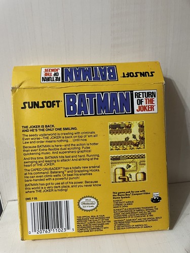Batman Return of the Joker Nintendo Game boy USA Original Envio Combinado - Imagen 10 de 14