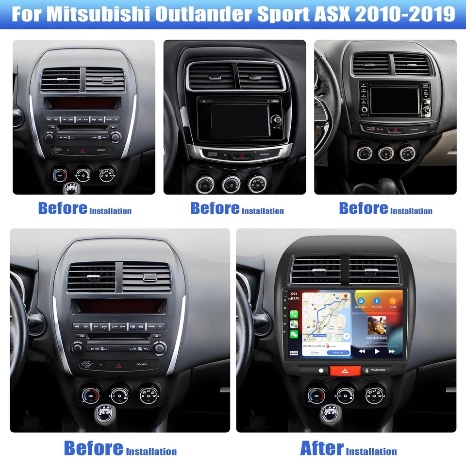 10.1'' Für Mitsubishi ASX 2010-17 Autoradio Android 15 CarPlay Navi DAB+GPS 32GB - Bild 2 von 4