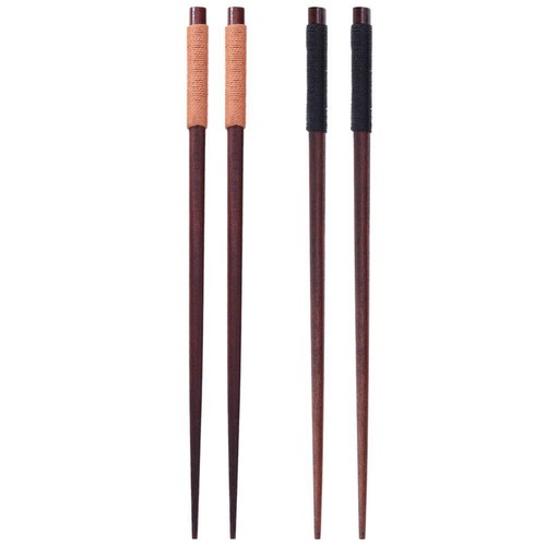 Linea di cravatte per cibo cinese in legno antiscivolo 23,5 cm portatile natural - Afbeelding 2 van 13