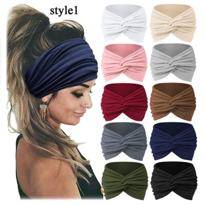 10Er-Pack Breite Weiche Rutschfeste Yoga-Stirnbänder : /////////////////////