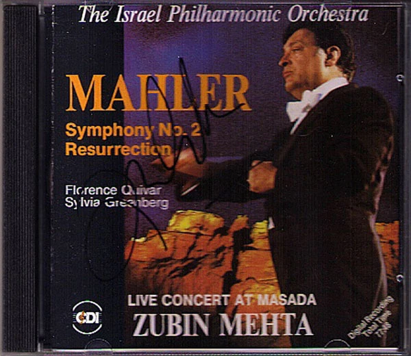 Zubin MEHTA Signiert MAHLER Symphony No.2 Florence Quivar Greenberg 1988 LIVE CD - Bild 1 von 1