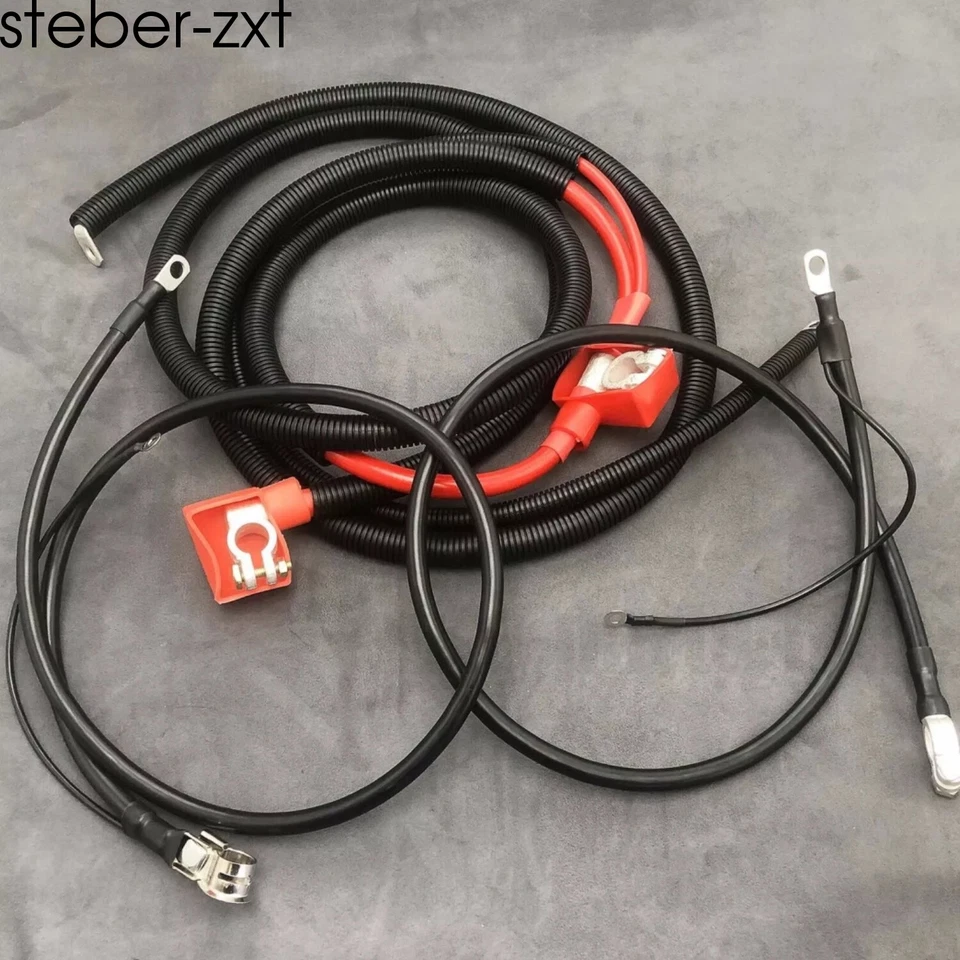 Kit de cable de arranque de batería negativo y positivo Powerstroke para Ford 1994-97 7,3 L Foto 3 de 4