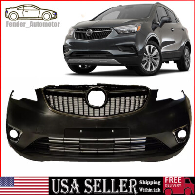 For 2017-2020 Buick Encore Front Bumper Upper Grille Grill Trim Assembly Set