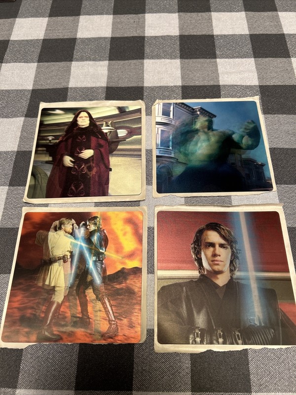 Star Wars and the Hulk  Vader Anakin Obi-Wan and the Emperor Hologram Stickers 4