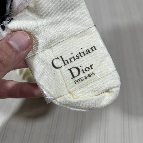 Rare NOS Vintage Christian Dior Kids Socks Size 5-6 Ruffles 90s White Cream U1 - Picture 2 of 9