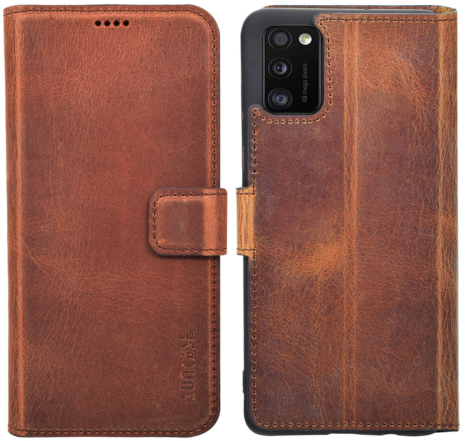 Suncase Flip Case Mobile Phone Book Cover Vintage Coffee for Samsung