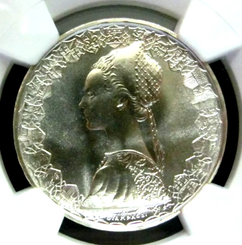 NGC MS65-Italy 1970R Columbus' Ships Silver 500 Lire GEMBU-No US Addresses Send