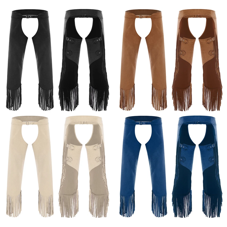 Hombres De Colección Gorras de Vaquero Entrepierna Abierta Flecos Divididos Fiestas Temáticas Occidentales Juegos con disfraces Foto 2 de 4