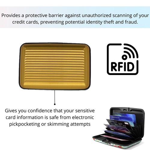 RFID CREDIT CARD HOLDER Case Protector Waterproof Anti-Theft Contactless Block - Picture 37 of 319
