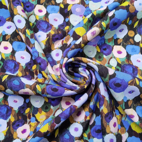 1 meterX1.4 meter Soft Viscose Floral Rayon Fabric Soft Dress Gown Robe Material - Bild 10 von 11