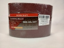 Boshcraft 21 Pack 3x21 Inch Sanding Belts Assorted Grit 40/60/80/120/180/240/400