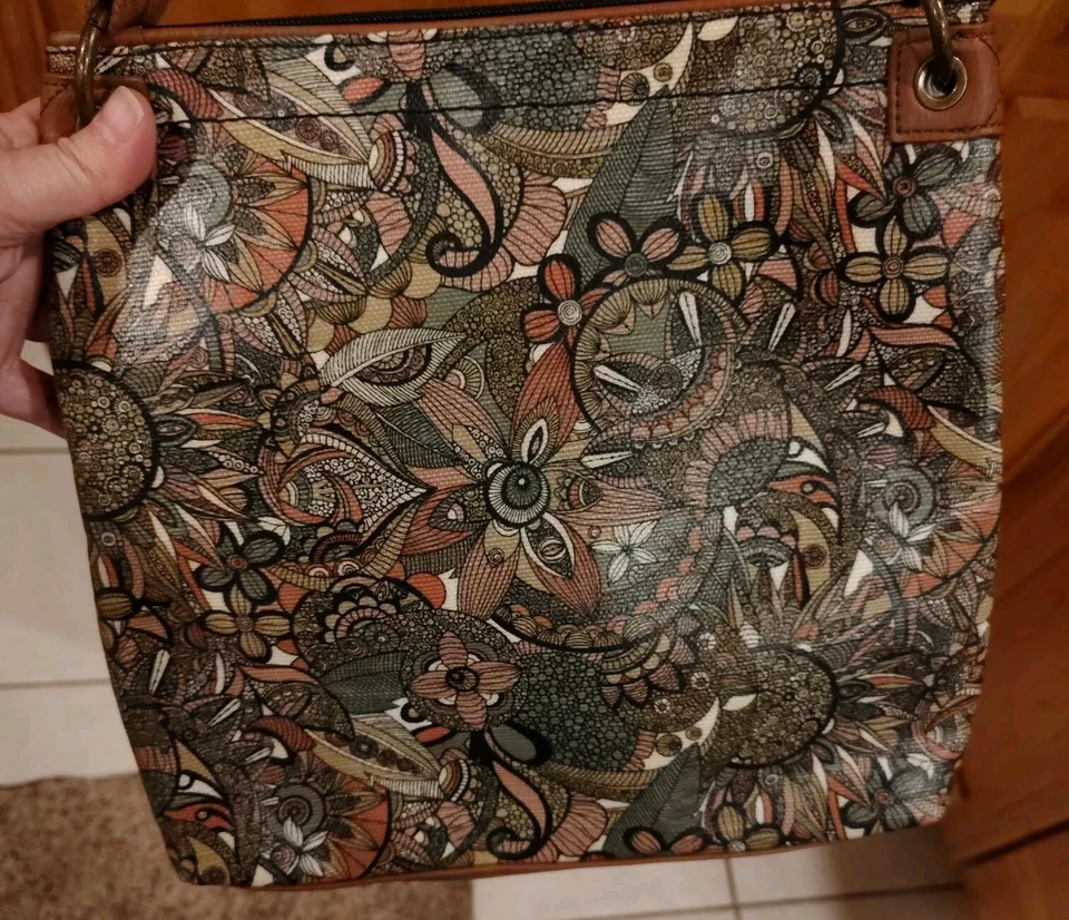 Cartera Bandolera Sakroots Sienna Spirit Desert Floral Lona Recubierta de PVC B4 Foto 3 de 4