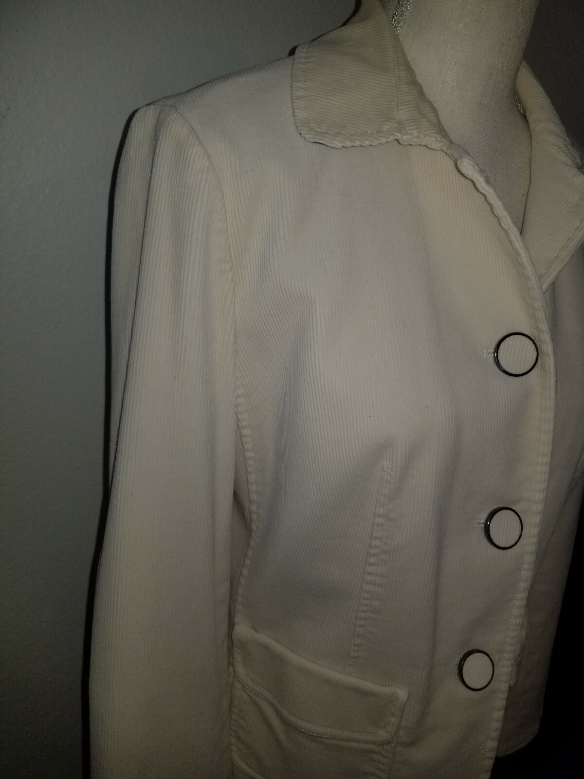 Talbots beige Jacket Blazer down embellished bott… - image 3