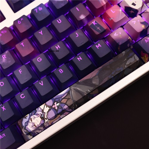 Honkai Star Rail Black Swan Keycaps Dye-sub PBT 108 Keys for Cherry MX Keyboard - Picture 7 of 8